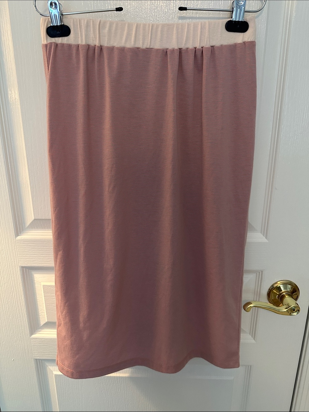 Lilly Pulitzer Women’s Casual Striped Pink Midi Skirt Elastic Waist Size XL